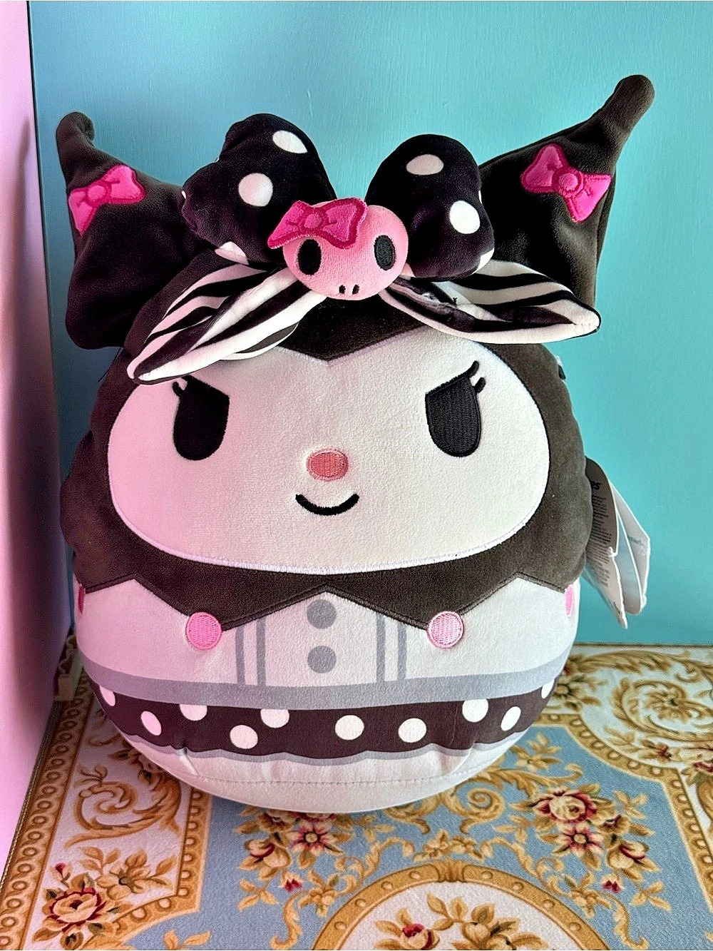 Squishmallows Kuromi 20th Anniversary Kuromi Plush Black & Pink NWT Sanrio